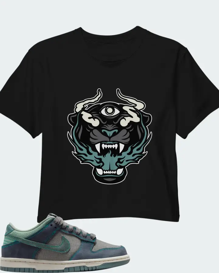 Nike Dunk Low LV8 GS Pencil Point Mineral Slate Obsidian Matching Crop Top