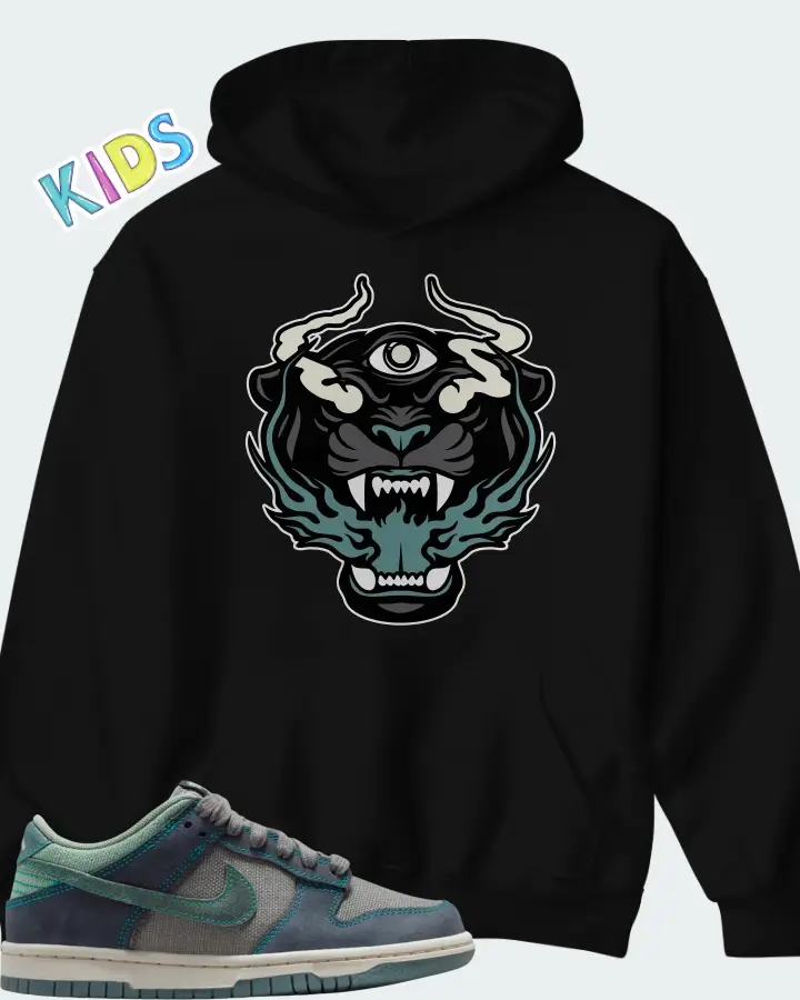 Nike Dunk Low LV8 GS Pencil Point Mineral Slate Obsidian Matching Kid's Hoodie