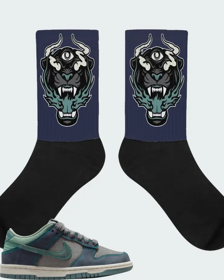 Nike Dunk Low LV8 GS Pencil Point Mineral Slate Obsidian Matching Socks