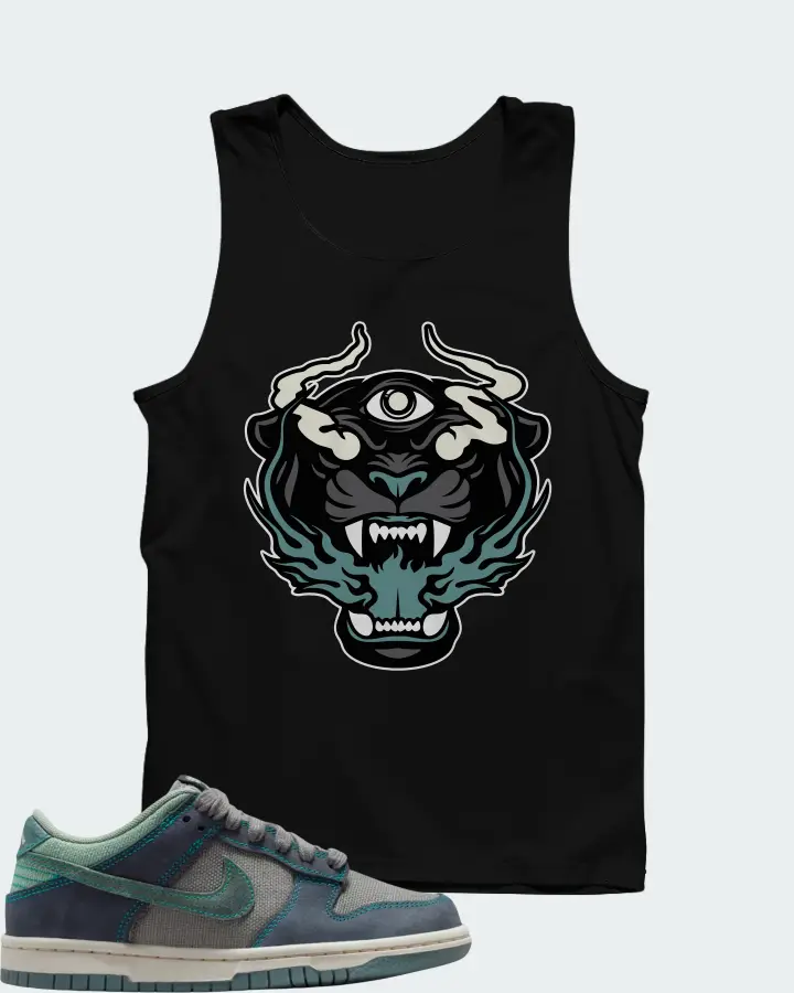 Nike Dunk Low LV8 GS Pencil Point Mineral Slate Obsidian Matching Tank Top