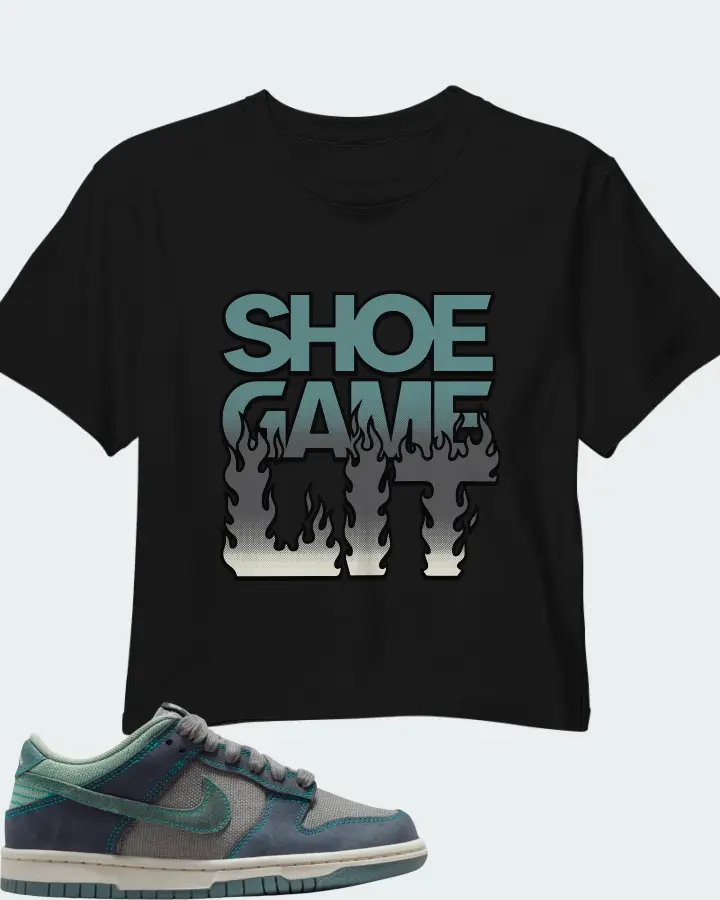 Nike Dunk Low LV8 GS Pencil Point Mineral Slate Obsidian Matching Crop Top