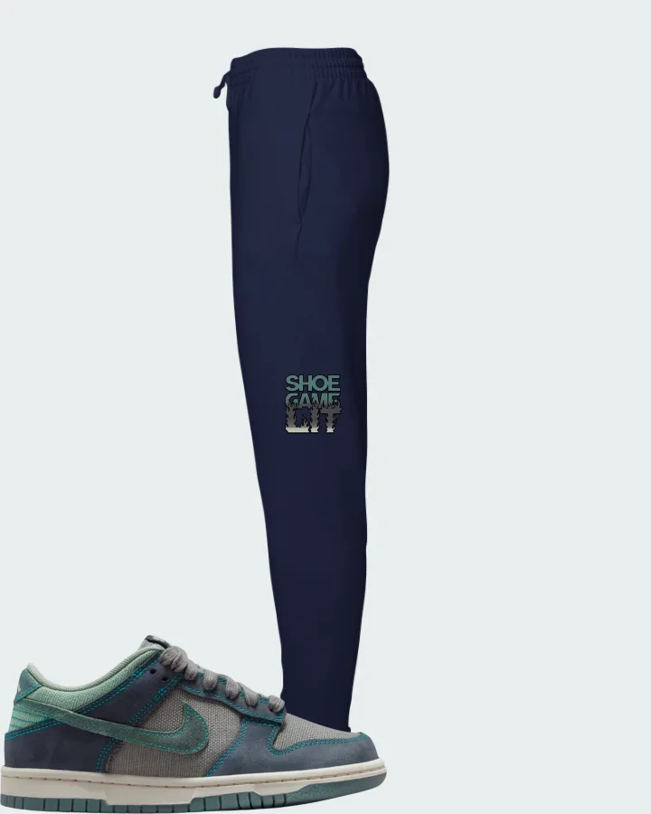 Nike Dunk Low LV8 GS Pencil Point Mineral Slate Obsidian Matching Joggers