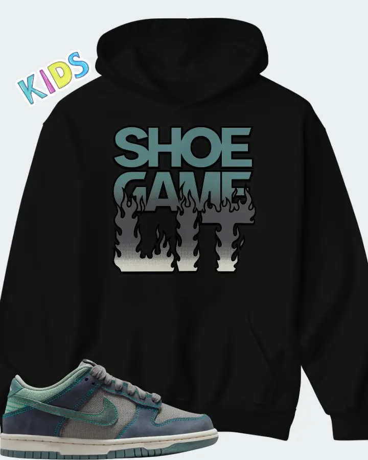 Nike Dunk Low LV8 GS Pencil Point Mineral Slate Obsidian Matching Kid's Hoodie