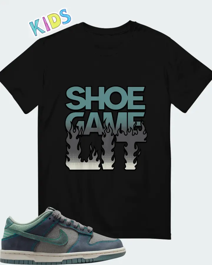 Nike Dunk Low LV8 GS Pencil Point Mineral Slate Obsidian Matching Kid's T-Shirt