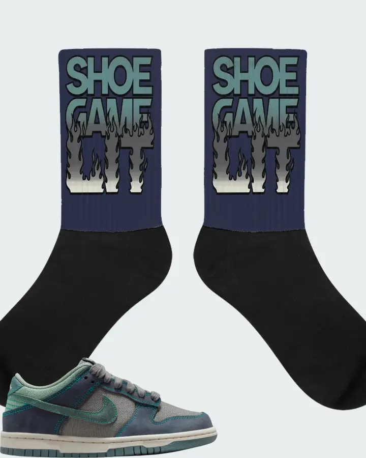 Nike Dunk Low LV8 GS Pencil Point Mineral Slate Obsidian Matching Socks