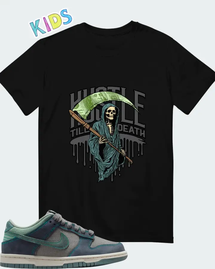Nike Dunk Low LV8 GS Pencil Point Mineral Slate Obsidian Matching Kid's T-Shirt