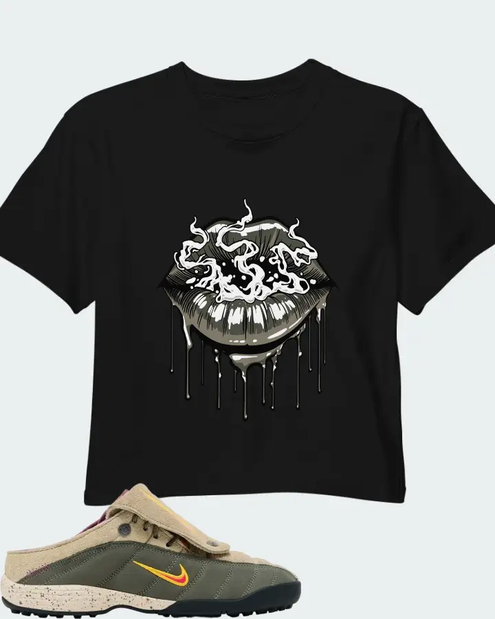 Kids Of Immigrants x Nike T-90 Mule Khaki University Gold Matching Crop Top