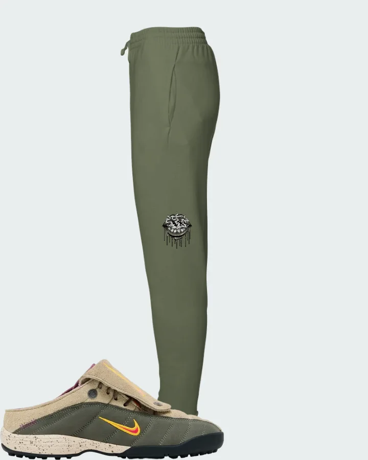 Kids Of Immigrants x Nike T-90 Mule Khaki University Gold Matching Joggers