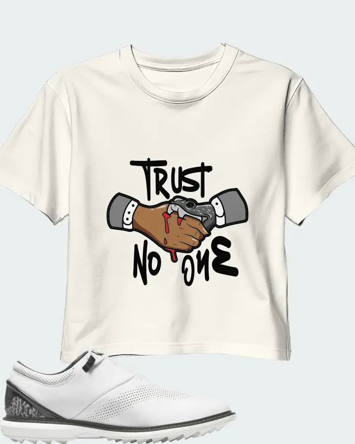 Jordan ADG 4 Golf Sneaker Matching Ecru White Crop Top - Trust No One