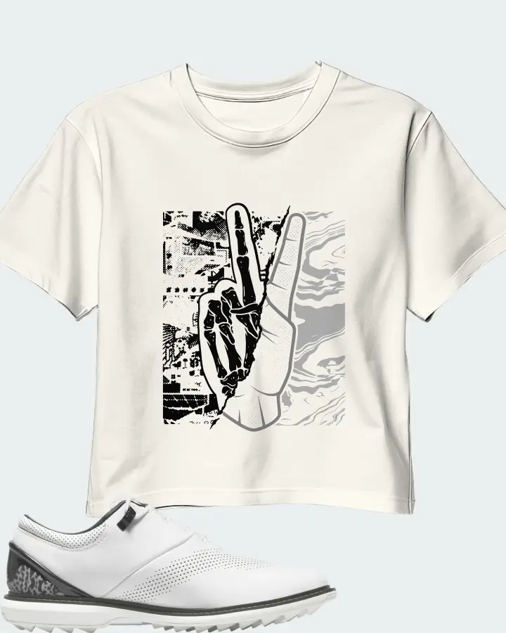 Jordan ADG 4 Golf Sneaker Matching Ecru White Crop Top - Peace of mind