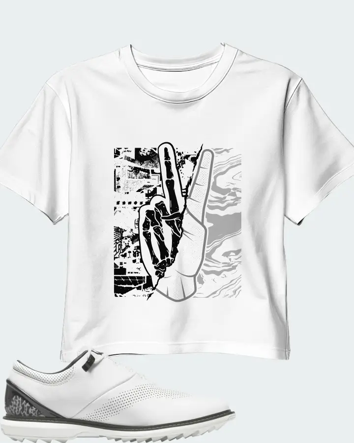 Jordan ADG 4 Golf Sneaker Matching White Crop Top - Peace of mind