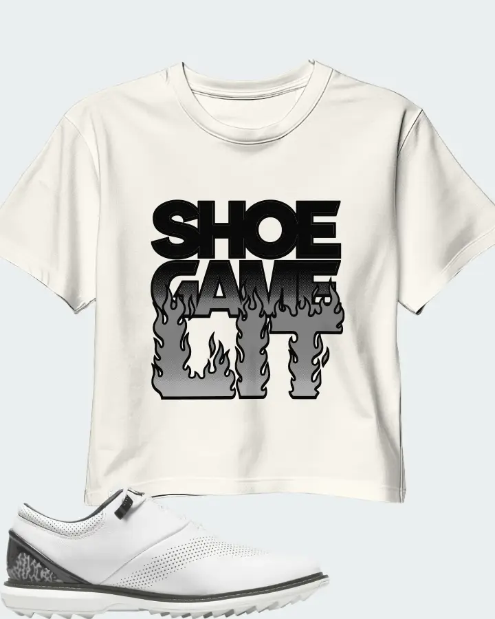 Jordan ADG 4 Golf Sneaker Matching Ecru White Crop Top - Shoe Game Lit Refreshed