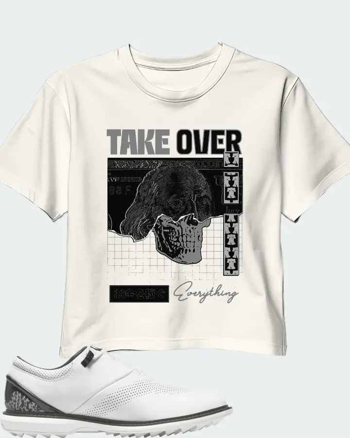 Jordan ADG 4 Golf Sneaker Matching Ecru White Crop Top - Take Over