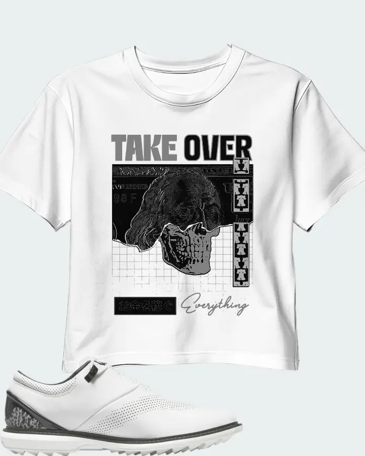Jordan ADG 4 Golf Sneaker Matching White Crop Top - Take Over