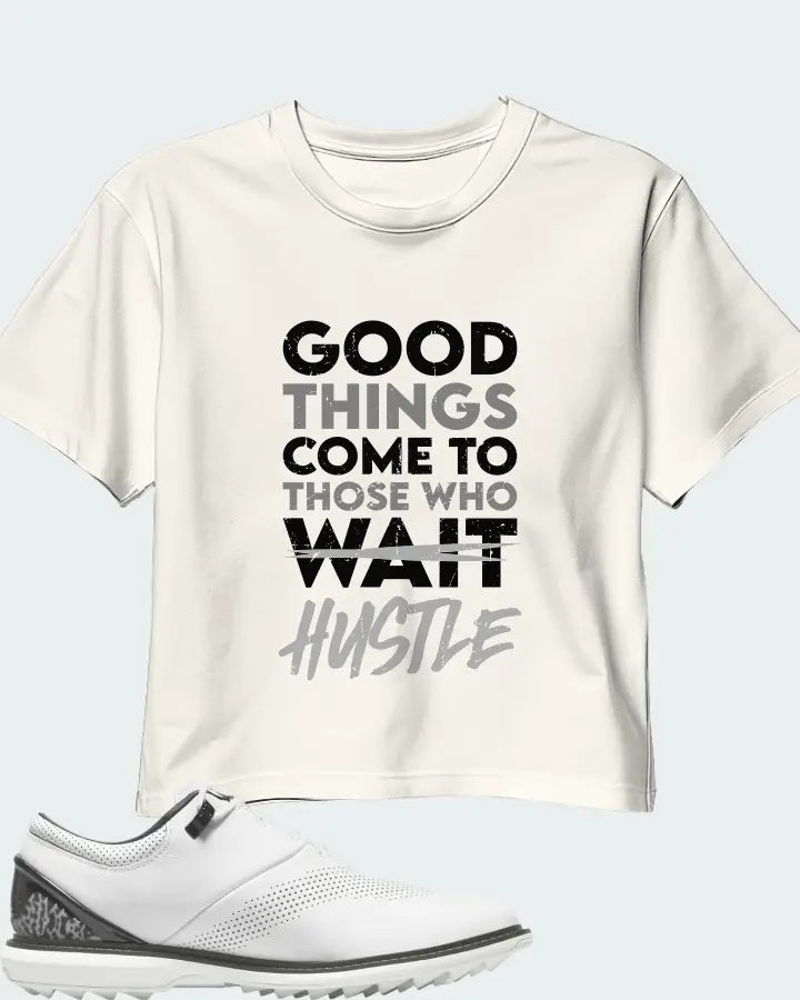 Jordan ADG 4 Golf Sneaker Matching Ecru White Crop Top - Good Things Come