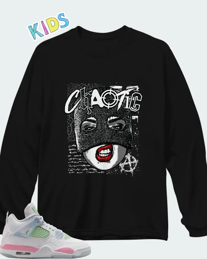 Jordan 4 Retro Valentine's Day (2026) Matching Kid's Long Sleeve T-Shirt