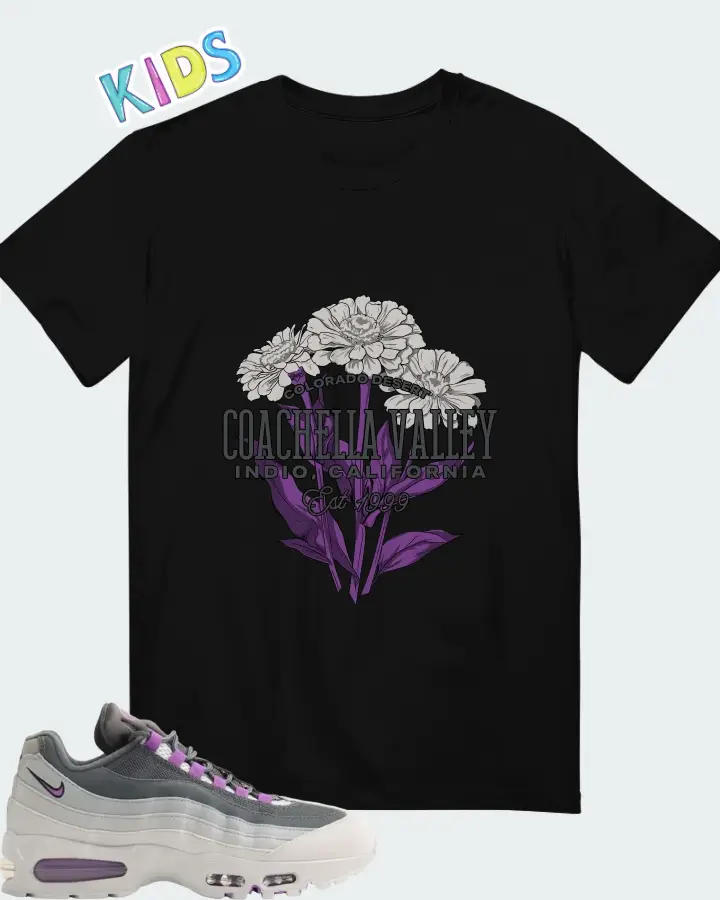 Nike Air Max 95 Big Bubble - Photo Dust Bright Violet Matching Kid's T-Shirt