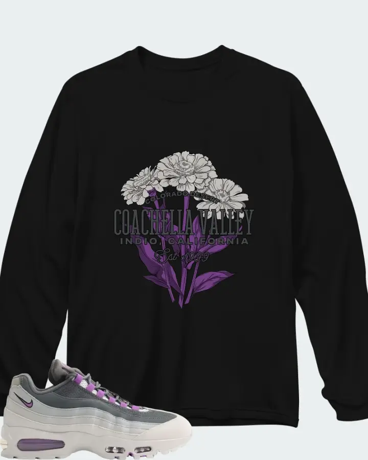 Nike Air Max 95 Big Bubble - Photo Dust Bright Violet Matching Long Sleeve T-Shirt