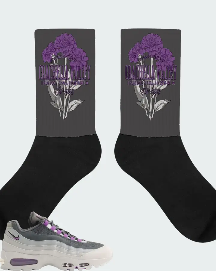 Nike Air Max 95 Big Bubble - Photo Dust Bright Violet Matching Socks