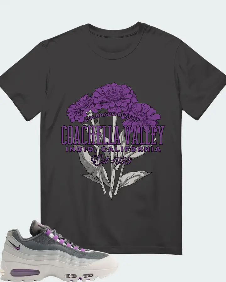 Nike Air Max 95 Big Bubble - Photo Dust Bright Violet Matching T-Shirt