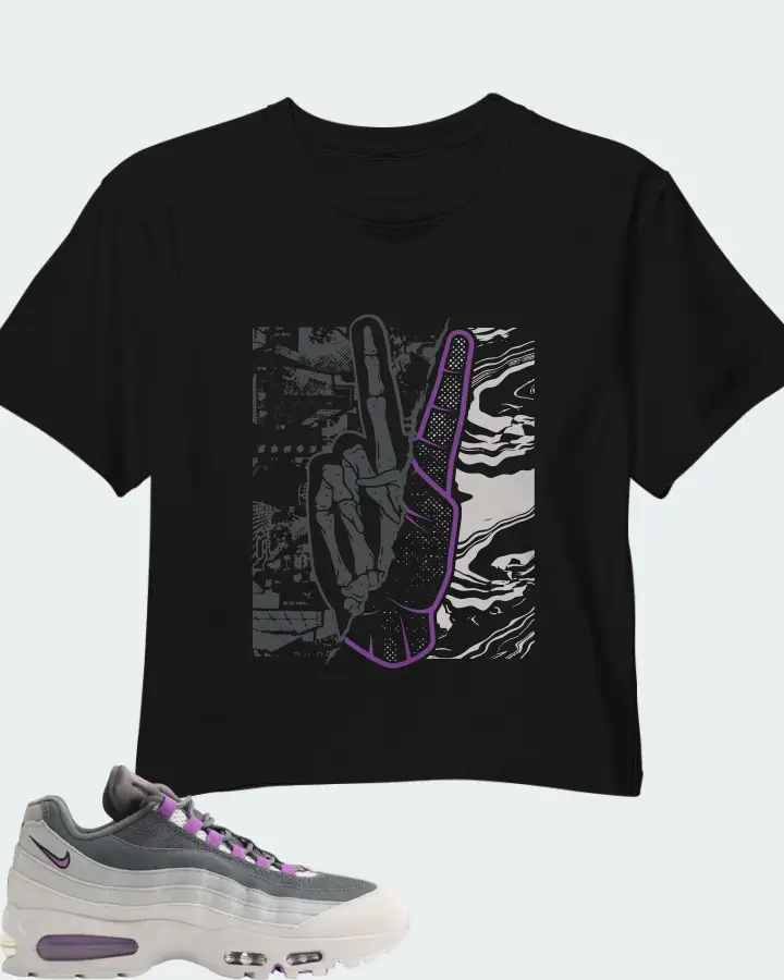 Nike Air Max 95 Big Bubble - Photo Dust Bright Violet Matching Crop Top
