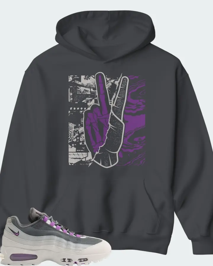 Nike Air Max 95 Big Bubble - Photo Dust Bright Violet Matching Hoodie