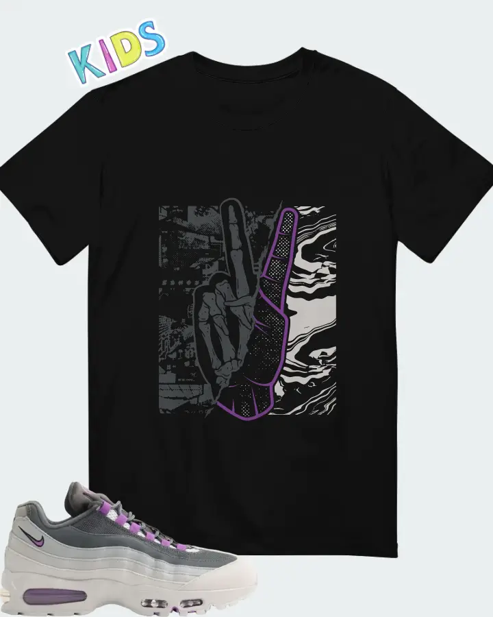 Nike Air Max 95 Big Bubble - Photo Dust Bright Violet Matching Kid's T-Shirt