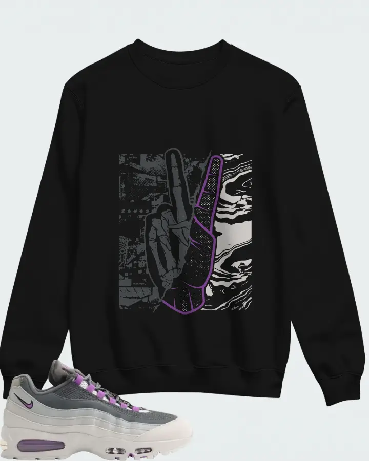 Nike Air Max 95 Big Bubble - Photo Dust Bright Violet Matching Sweatshirt