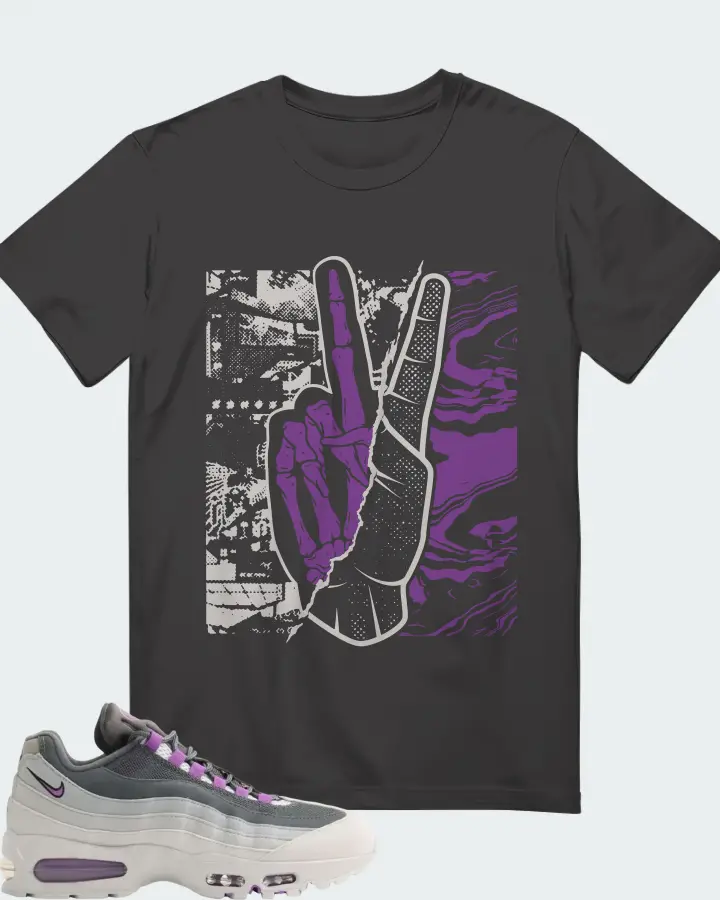 Nike Air Max 95 Big Bubble - Photo Dust Bright Violet Matching T-Shirt