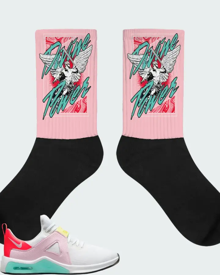 Nike Air Max Bella TR5 White Crimson Pink Foam Matching Socks
