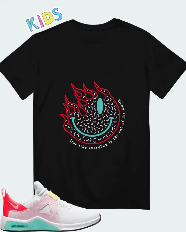 Nike Air Max Bella TR5 White Crimson Pink Foam Matching Kid's T-Shirt