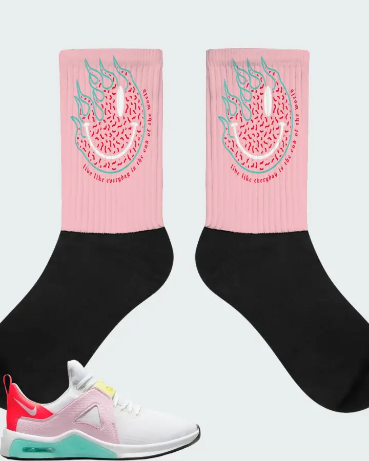 Nike Air Max Bella TR5 White Crimson Pink Foam Matching Socks