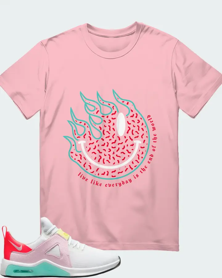 Nike Air Max Bella TR5 White Crimson Pink Foam Matching T-Shirt