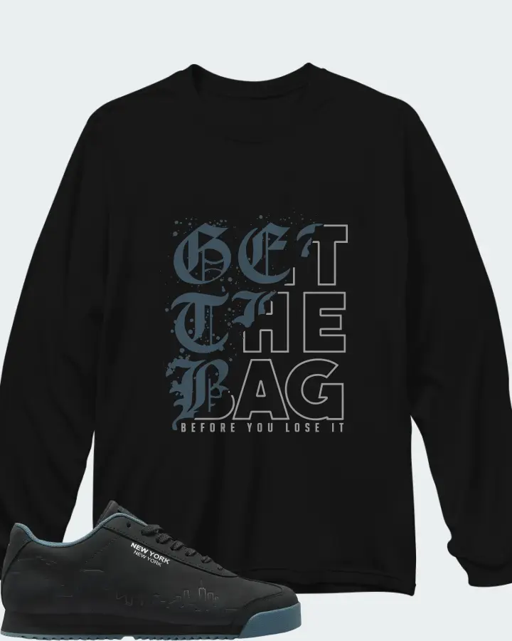 Puma Roma NYC Flagship - Black Grey Skies Skyline Matching Long Sleeve T-Shirt