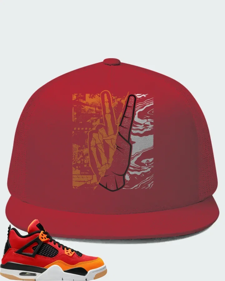 Air Jordan 4 Fire Red Starfish Matching Hat