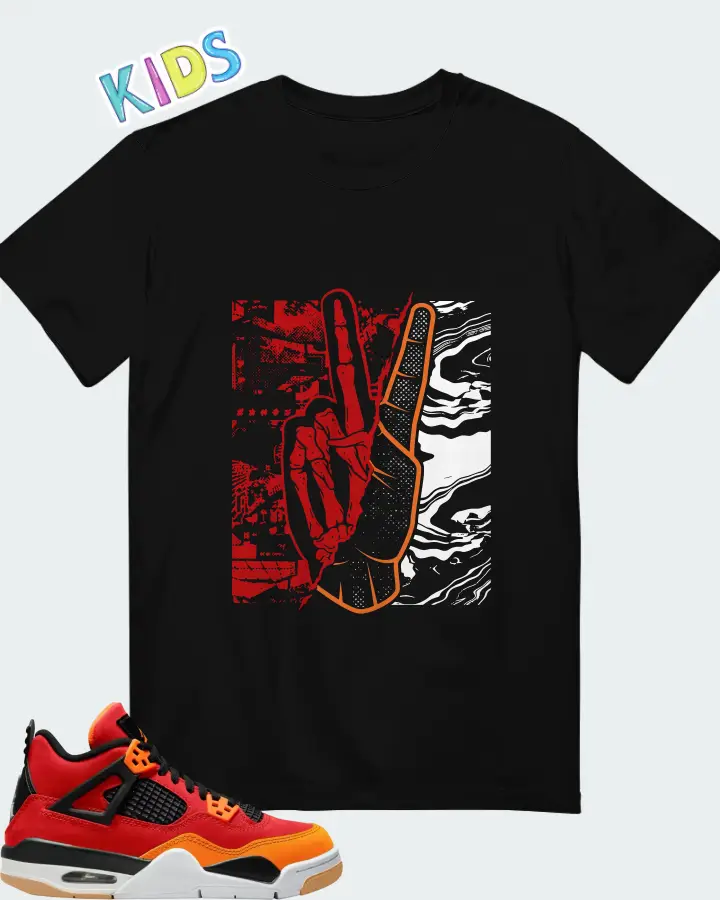 Air Jordan 4 Fire Red Starfish Matching Kid's T-Shirt