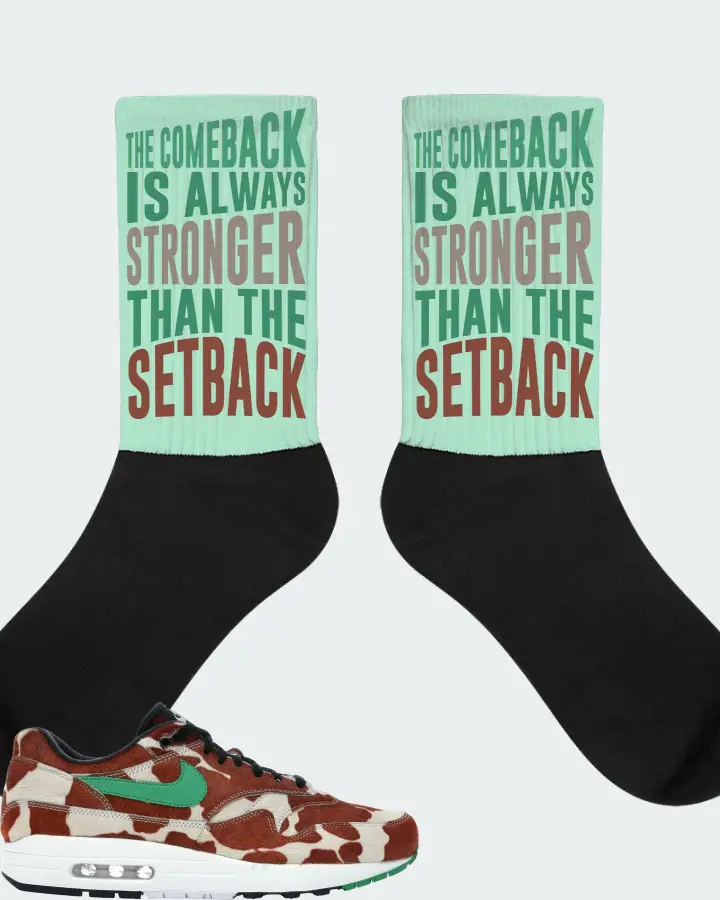 Nike Air Max 1 Sneaker Matching Mint Socks - The Comeback
