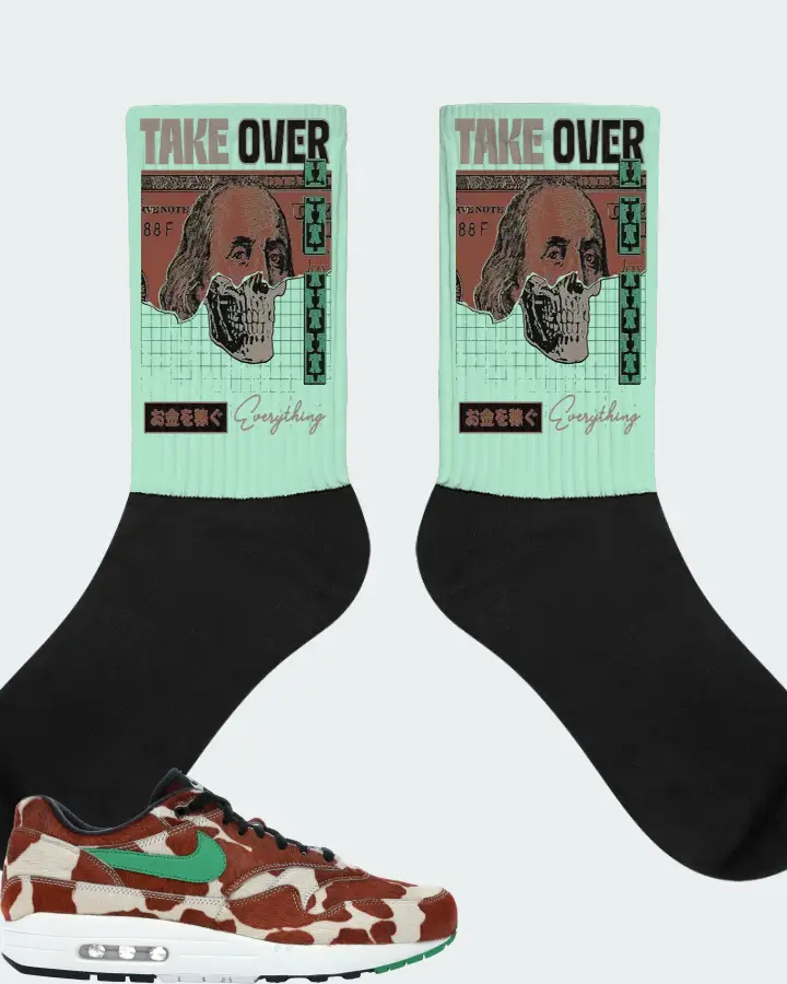 Nike Air Max 1 Sneaker Matching Mint Socks - Take Over