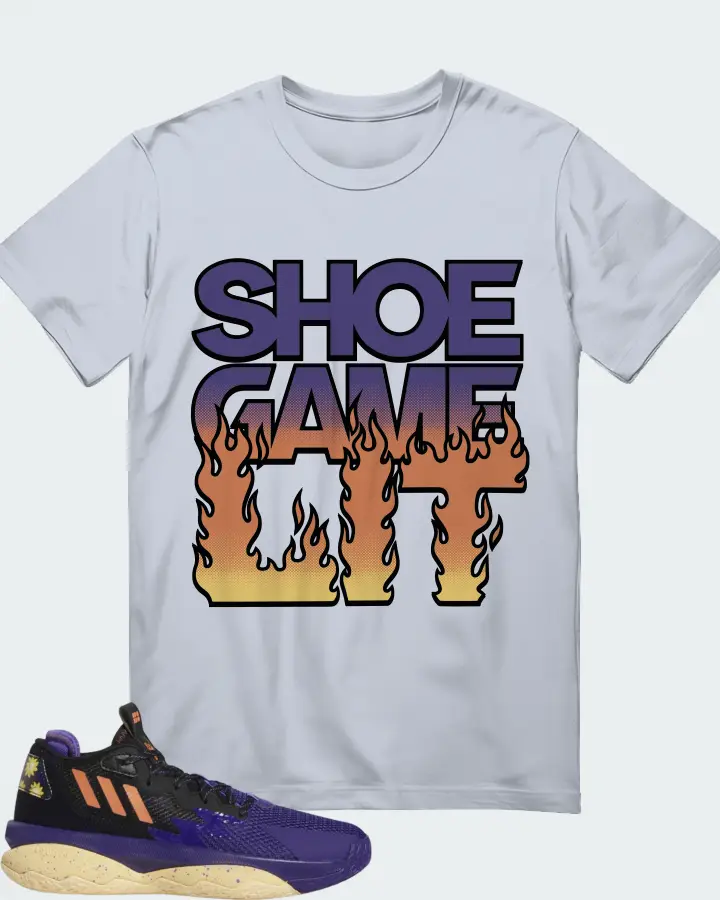adidas Dame 8 Sneaker Matching Light Blue T-Shirt - Shoe Game Lit Refreshed