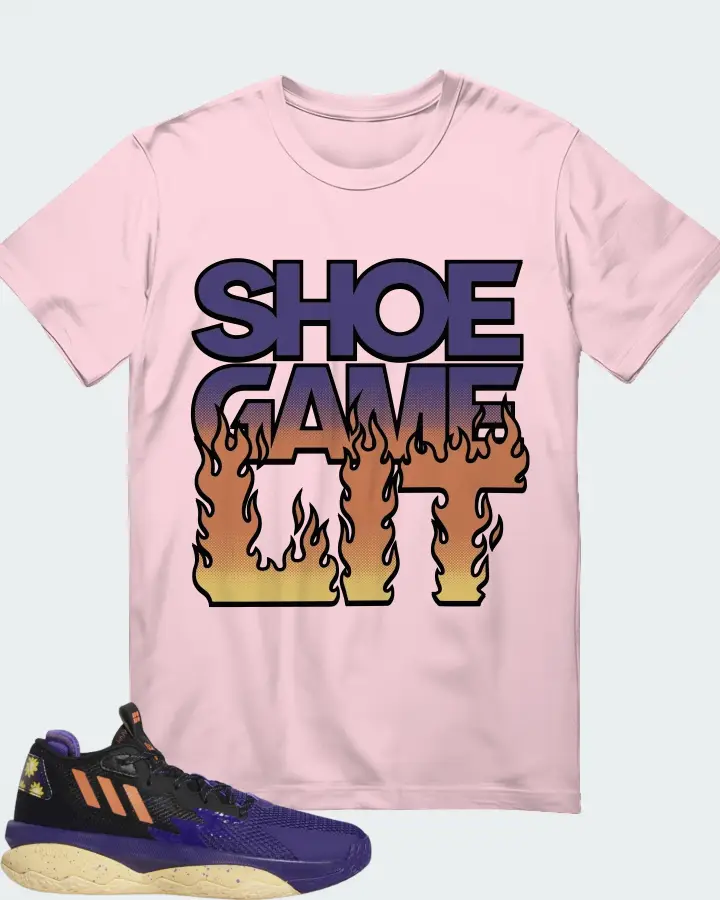 adidas Dame 8 Sneaker Matching Soft Pink T-Shirt - Shoe Game Lit Refreshed