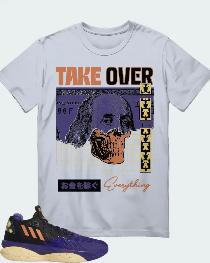 adidas Dame 8 Sneaker Matching Light Blue T-Shirt - Take Over