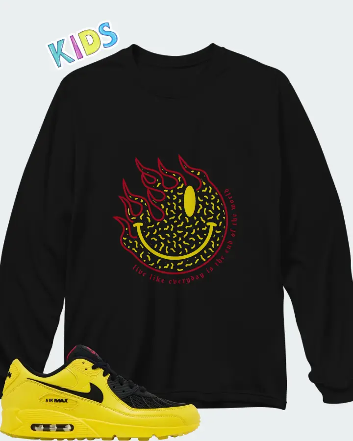 Nike Air Max 90 Total 90 Laser Matching Kid's Long Sleeve T-Shirt