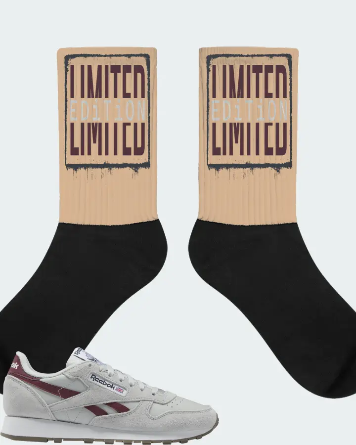 Reebok Classic Leather Sneaker Matching Cream Socks - LIMITED EDITION