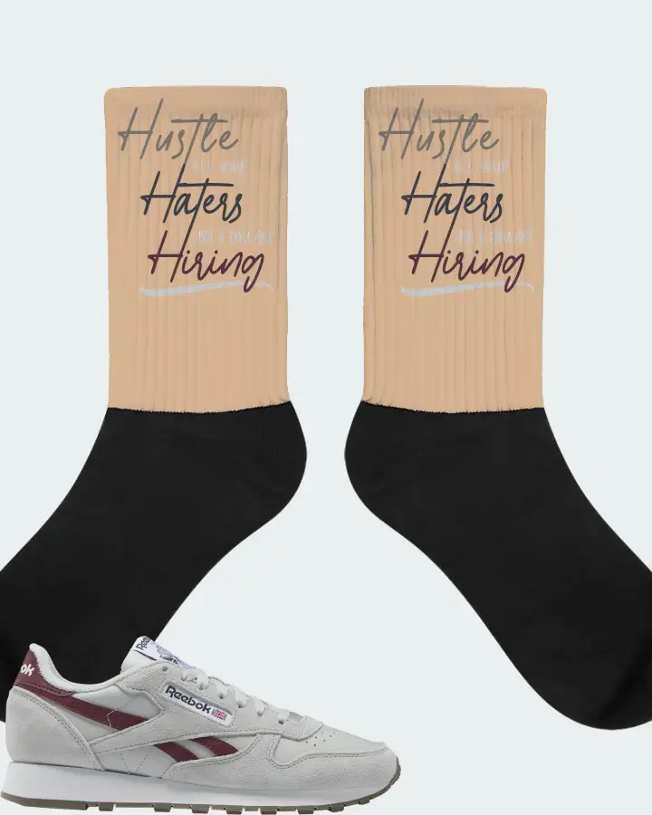 Reebok Classic Leather Sneaker Matching Cream Socks - HUSTLE TILL YOUR HATERS ASK