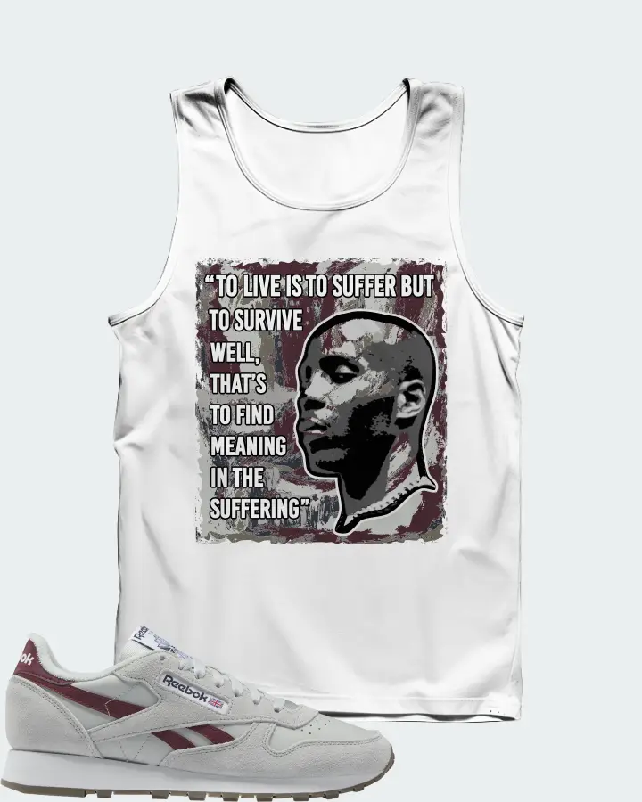 Reebok Classic Leather Sneaker Matching White Tank Top - DMX Suffer Quote