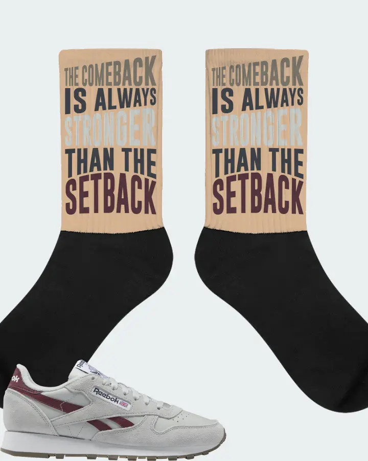 Reebok Classic Leather Sneaker Matching Cream Socks - The Comeback