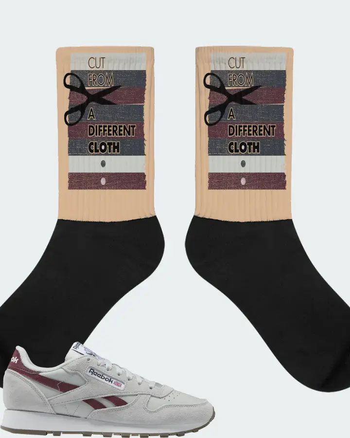Reebok Classic Leather Sneaker Matching Cream Socks - Cut From a Different Cloth
