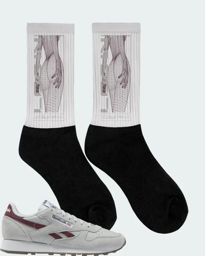 Reebok Classic Leather Sneaker Matching White Socks (LOGIN) - View 2