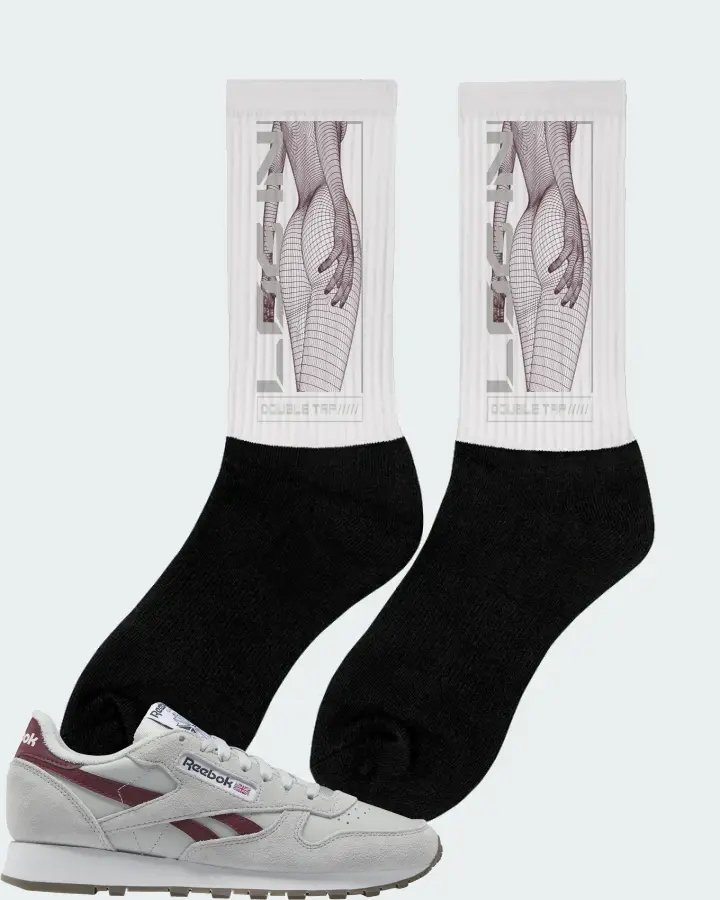 Reebok Classic Leather Sneaker Matching White Socks (LOGIN) - View 3