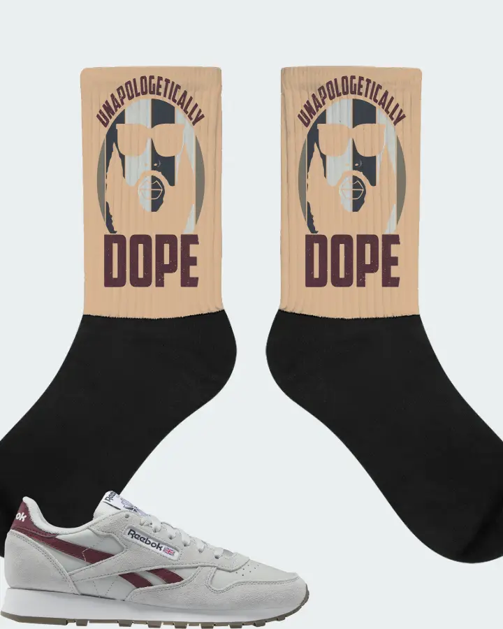 Reebok Classic Leather Sneaker Matching Cream Socks - UNAPOLOGETICALLY DOPE Man